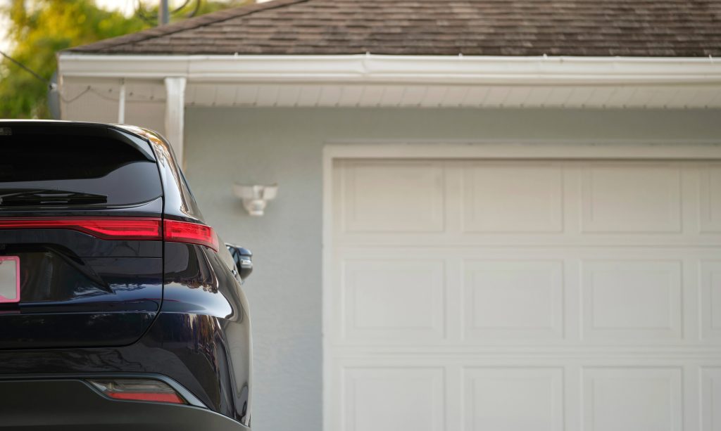 A car on the driveway